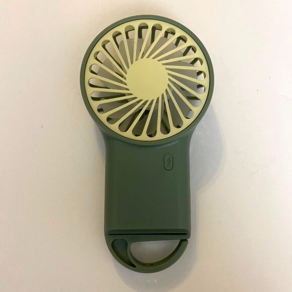 Summer Small Fan Portable Handheld or Hook Outdoor Fan USB Charging Green - Picture 3 of 9